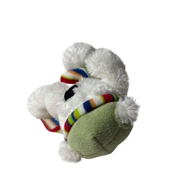 Russ Berrie Snowy Days Nanuk White Plush Bear With Striped Hat Scarf 8" Beanie - Picture 3 of 6
